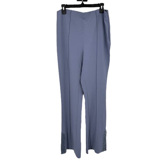 Cinq a Sept Kayden beaded flare pants blue size 12 - Picture 2 of 9